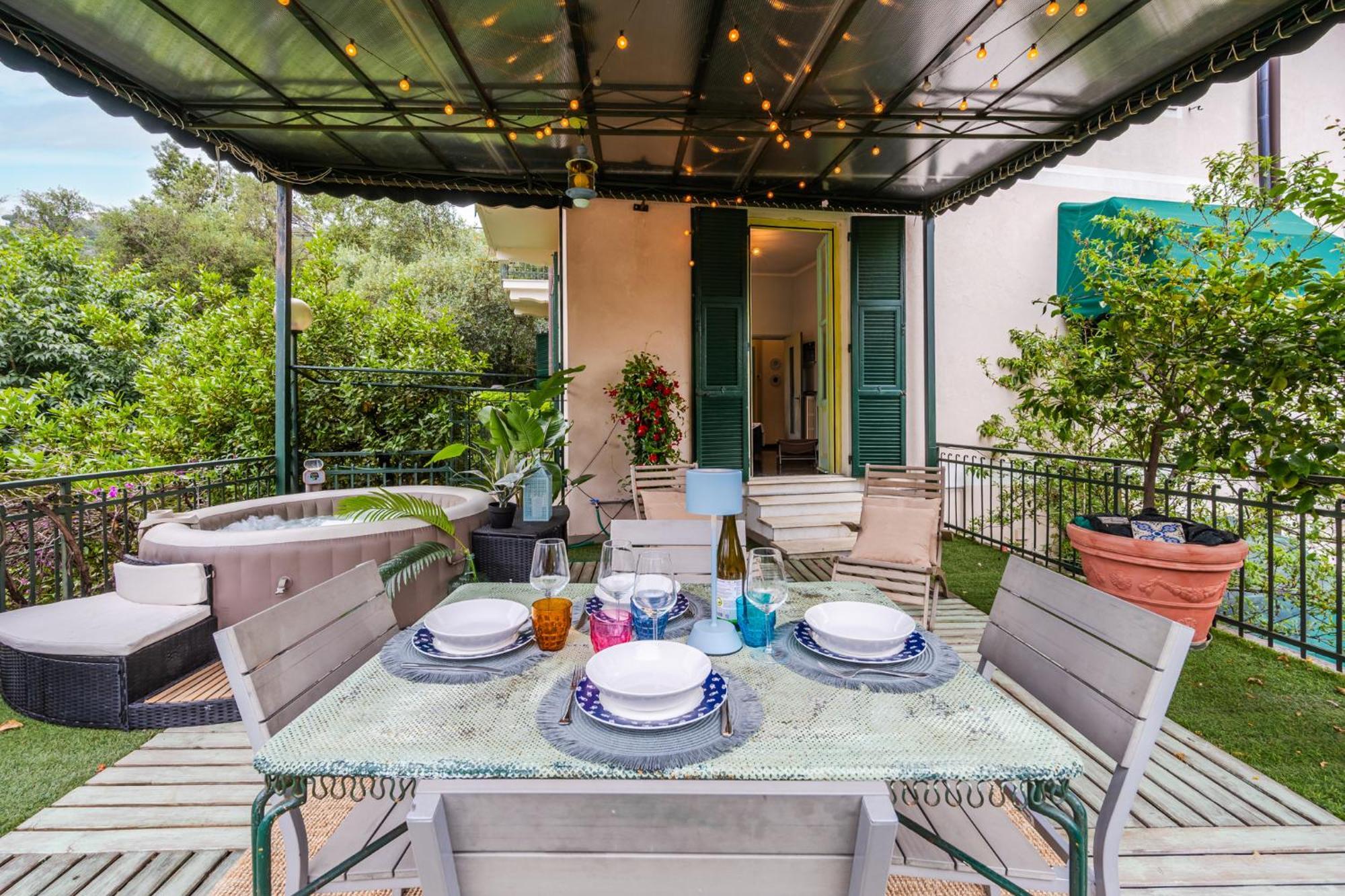 Terrazza Portofino Splendido Appartamento Con Piscina Idromassaggio - Parcheggio Gratis 산타마르게리타리구레 외부 사진